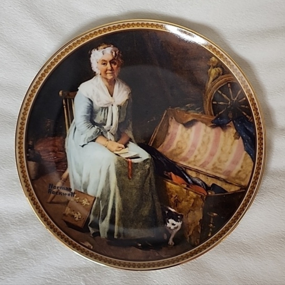 Knowles Norman Rockwells Rediscovered Women Plate Gold RARE Limited Edition